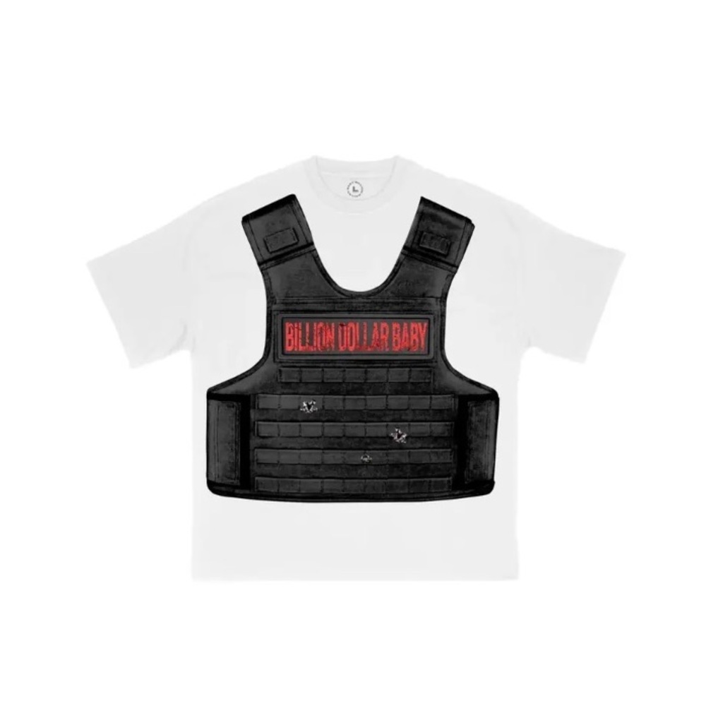 New Billion‎ Dollar Baby “Bullet Proof” White T-Shirt Size Small
